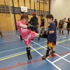 In Hatert krijgen probleemjongeren (of noem ze straatjongeren) vanmiddag kickboxles van twee kickboxkampioenen. Is een beloning voor hun deelname aan een sport (box) programma van een jongerenwerker van Tandem, die ook kickboxtrainer is.. Nijmegen, 7-12-2014 . dgfoto.