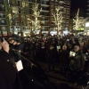 Je suis Charlie, protest en herdenking aanslag op Hebdo op Plein 44 met oa. Bruls, van Heiningen. Nijmegen, 8-1-2015 . dgfoto.