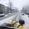 Met de sneeuwruimer op pad, sneeuw. Nijmegen, 27-12-2014 . dgfoto.