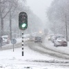 Met de sneeuwruimer op pad, sneeuw. Nijmegen, 27-12-2014 . dgfoto.