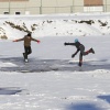 Er kan weer geschaatst worden! Schaatsen op Parc Margriet. Nijmegen, 28-12-2014 . dgfoto.