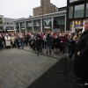 1 minuut stilte op plein'44 voor de aanslagen in Parijs met o.a burgemeester Bruls.. Nijmegen, 16-11-2015 .