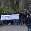 Asielzoekers Heumensoord protesteren. Nijmegen, 10-12-2015 .