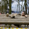 Viking run, mud run, Beerendonck, Wijchen met oa. Leo Klaassen, 19-3-2016 .