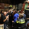 Oefening van politie in o.a leegmaken dancing Extase na agressie in de horeca. Nijmegen, 6-10-2016 .