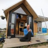 Jeroen Clemens die in een tiny house woont. Nijmegen, 22-9-2016 .