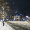 Grote Markt in de sneeuw. Nijmegen, 11-12-2017 .