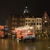 verlichte truckersoptocht, en door Nanne gevolgde jongen. Nijmegen, 23-12-2017 .