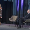 de Vrede van Nijmegen Penning wordt uitgereikt aan Paul Polman, CEO van Unilever, st Stevenskerk met o.a. burgemeester Bruls, Ren? ten Bos, Sigrid Kaag. Nijmegen, 5-4-2018 .