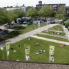 \"mei 2005, 
Studenten in de zon in Nijmegen en de campus
Jose Koot
foto: Gerard Verschooten ? FC\"