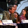 \"Verkiezingsdebat Montessorie college, Acht kamerleden -praten met 650 leerlingen.\"