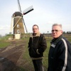 "de Heimolen, st.Hubert, molenaar en vrijwillige molenaar die za jl. onder instortende muur terechtkwam"