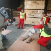 "Nijmegen, 23-04-2007 , Greenpeace houdt aktie bij houthandel Emmerik ivm fout hout wat zij nog steeds verhandelen."