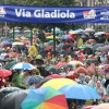 \"Intocht Vierdaagse 2008, regen en drukte\"