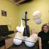 \"Centrum Beeldende Kunst Nijmegen, Inge Hoetjes die een kunstzinnige Salon inricht met Gubbels en Kortekaas\"