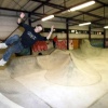 \"Skatehal Waalhalla, gevestigd in hal van de voormalige zetmeelfabriek Latenstein aan de Waalbandijk in Nijmegen (naast de Honig) wordt vanavond uitgetest door semi-professionele skaters. De vuurdoop dus.\"