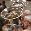 \"Nijmegen, 5-1-2010 . repetitie van Harmonie Tarcisius uit Brakkenstein, gebouw Roomsch Leven. veel jongelui spelen in het orkest mee\"