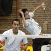 \"Wijchen,  Badminton Smashing - Barendrecht ,      Wedstrijdfoto\"