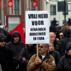 \"Nijmegen, 1-5-2010 .1 mei demonstratie voor radicaal andere samenleving vanaf het Stationsplein\"