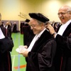 \"Nijmegen, 30-8-2010 . Opening academisch jaar, Radboud Universiteit. met o.a. Desanne van Brederode, Tim Knol en cortege van hoogleraren\"