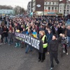 \"Nijmegen, 20-11-2010 . Schreeuwactie/demostratie van het Badhuis naar de Lindenberg tegen het huidige cultuurbeleid.\"