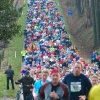 \"Nijmegen, 21-11-2010 . Te fiets op de  zesde van de Zevenheuvelenloop 2010. lopers\"