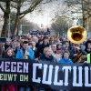 \"Nijmegen, 20-11-2010 . Schreeuwactie/demostratie van het Badhuis naar de Lindenberg tegen het huidige cultuurbeleid.\"