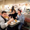 \"Nijmegen, 16-12-2010 . Bij de Hema (alle Hema\'s) kun je ontbijten voor ï¿½1,-   Daan Hulsman,  Rik Bottenberk, Stef van de Lockkant zijn maar studenten\"