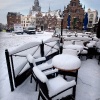 \"Nijmegen, 20-12-2010 . Markt Nijmegen, winter, sneeuw, terassen,\"