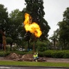 \"Nijmegen, 14-7-2011 .  Affakkelen aardgas gas aan Weurtseweg ivm lek Voorstadslaan\"