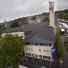 \"Groesbeek, Jaarmarkt en gemeentehuis vanuit de hoogwerker., 26-7-2011:\"