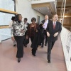 \"Nijmegen, 6-2-2012 . De vrouw van de president van Zambia, \'Madame First Lady\' dr. Christine Kaseba-Sata  bij TropIQ bij het UMC. malariaonderzoek\"