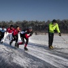 \"Nijmegen, 4-2-2012 . studenten van schaatsclub Nsssv schaatsen op Hatertse vennen.\"